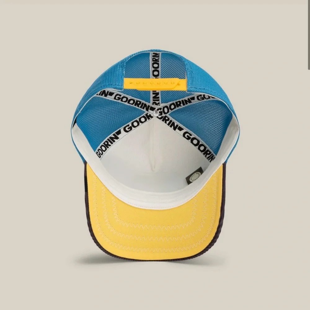 Goorin Bros. Social Butterfly Embroidered Trucker Hat - White, Blue, Gray - Picture 6 of 8